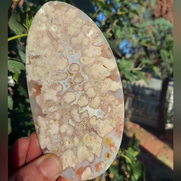 Big Pink Amethyst Blue Flower Agate Slab - Picture 12 of 14